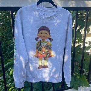 Netflix White Graphic Sweater